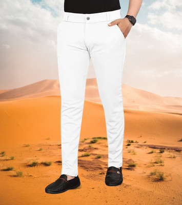 ISUEL FAB Solid Men White Track Pants