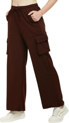 GLAMHOOD Solid Women Brown Track Pants