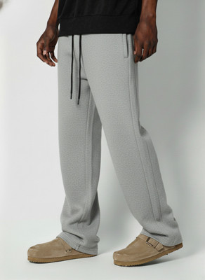 Dockstreet Striped Men Grey Track Pants