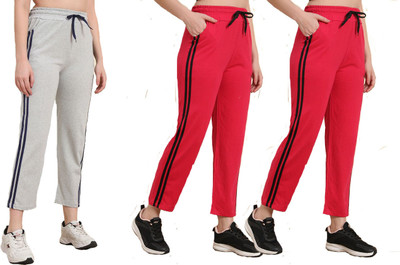 Fit N Fame Striped Women Multicolor Track Pants