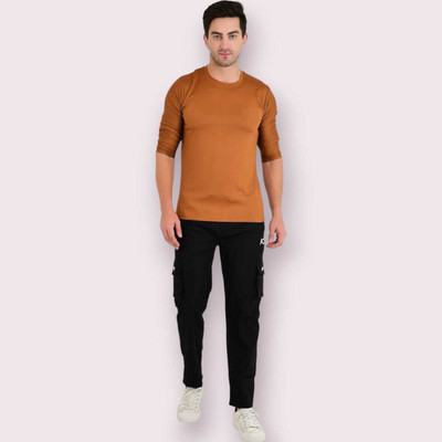 Kaddy Solid Men Black Track Pants