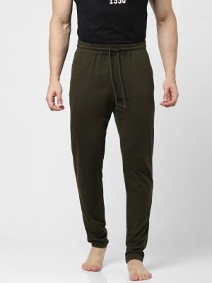 JACK & JONES Solid Men Green Track Pants