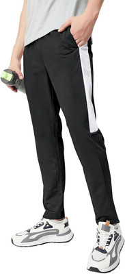 Valley Solid Men Black Track Pants