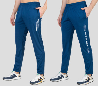 Zeffit Printed Men Blue Track Pants