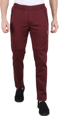 Rock.it Solid Men Maroon Track Pants