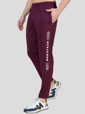 Zeffit Printed Men Maroon Track Pants