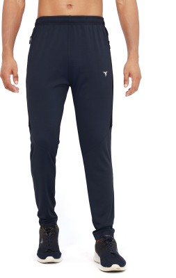 TECHNOSPORT Solid Men Black Track Pants