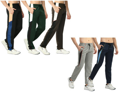 Indistar Solid Men Multicolor Track Pants