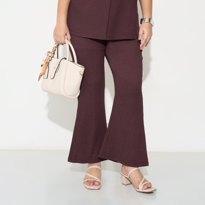 Honey Curvytude by Pantaloons Women Red Trousers