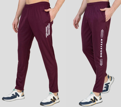 Zeffit Printed Men Maroon Track Pants