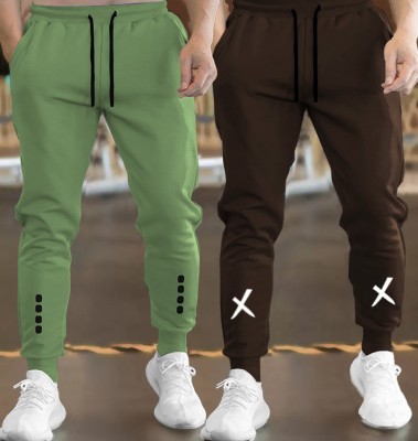 TRIPR Printed Men Black, Green Track Pants