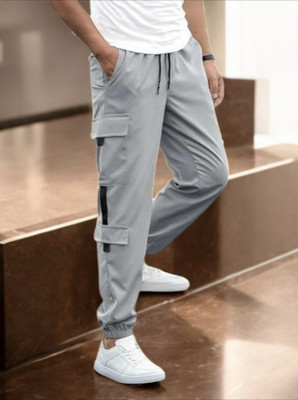 SB Trend Solid Men Grey Track Pants
