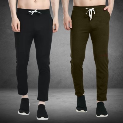 Amaira Fashion Solid Men Black, Olive Track Pants