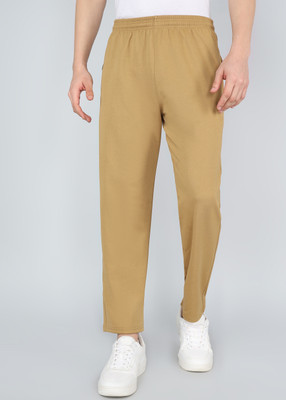 Ogha Self Design Men Beige Track Pants