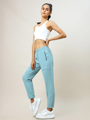 TECHNOSPORT Solid Women Green Track Pants