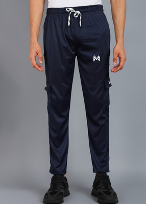 mank D Solid Men Blue Track Pants