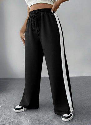Dockstreet Striped Women Black Track Pants