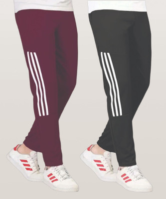 Covetvolo Ent Striped Men Grey Track Pants