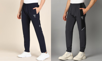 YUNEK Striped Men Multicolor Track Pants