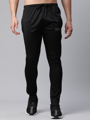 MACK JONNEY Solid Men Black Track Pants