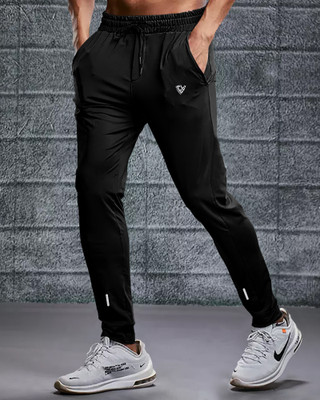 EyeBogler Solid Men Black Track Pants