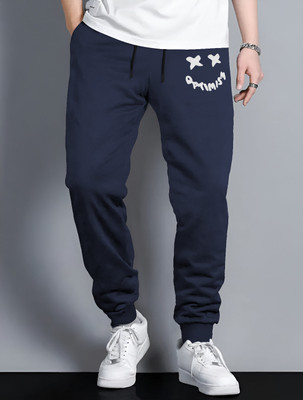 KELONBRO Printed Men Blue Track Pants