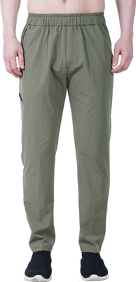 zordus Solid Men Olive Track Pants