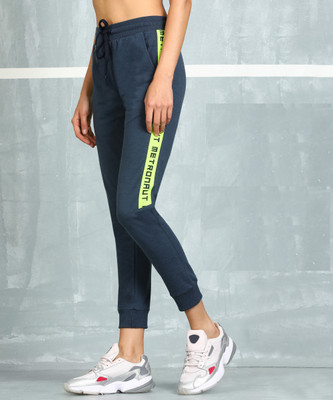 M7 By Metronaut Solid Women Blue Track Pants