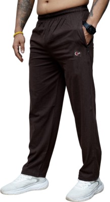 SAK Solid Men Brown Track Pants