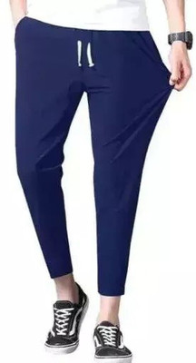 SYFKO Solid Men Blue Track Pants