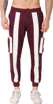 Gazzet 4G Colorblock Men Maroon Track Pants