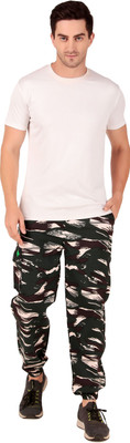 NU9 Printed Men Green Track Pants