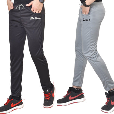 pelton Solid Men Green, Grey Track Pants