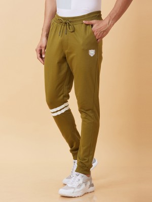 BEING HUMAN Printed Men Green Track Pants