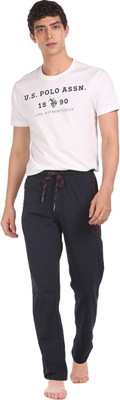 U.S. POLO ASSN. Solid Men Dark Blue Track Pants