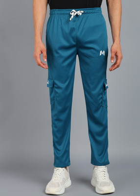 mank D Solid Men Blue Track Pants