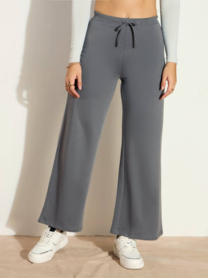SASSAFRAS Solid Women Grey Track Pants