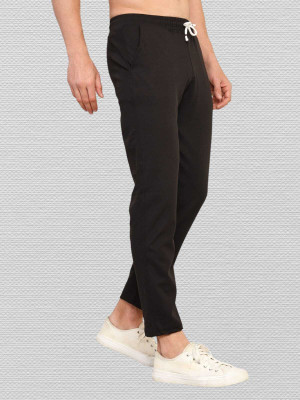 FABLOID Solid Men Black Track Pants