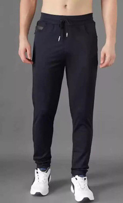 ynam Solid Men Black Track Pants