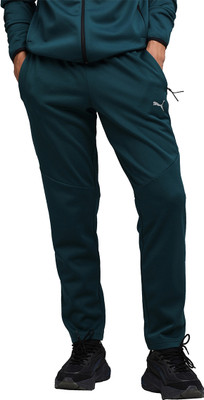 PUMA Solid Men Green Track Pants