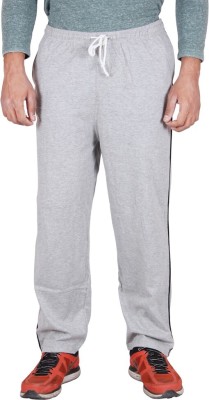 GLAMPANDA Solid Men Grey Track Pants