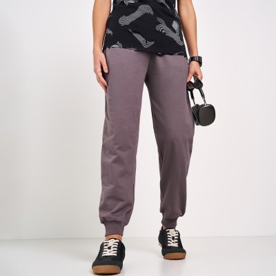 Ajile By Pantaloons Graphic Print Women Grey Track Pants