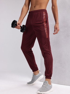 HRX by Hrithik Roshan Solid Men Maroon Track Pants