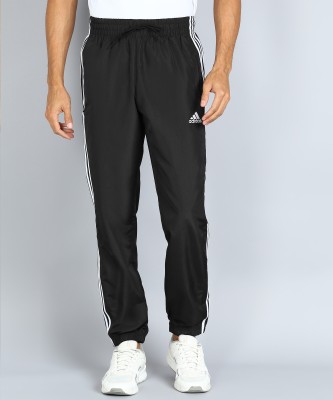 ADIDAS Striped Men Black Track Pants