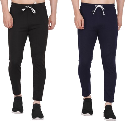 NKSTAR Solid Men Black, Dark Blue Track Pants