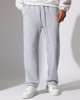 FLYNOFF Solid Men Grey Track Pants
