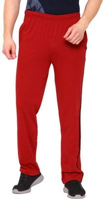 Dyca Solid Men Red Track Pants