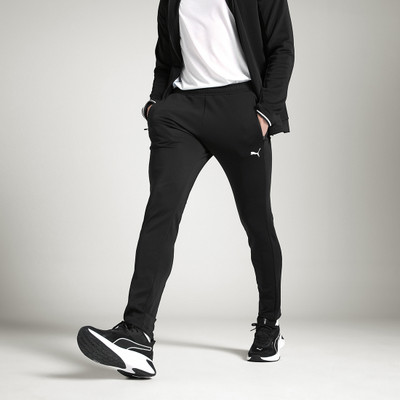 PUMA Solid Men Black Track Pants