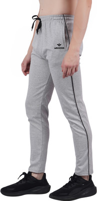 Wrodss Solid Men Grey Track Pants
