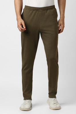 VAN HEUSEN Solid Men Olive Track Pants